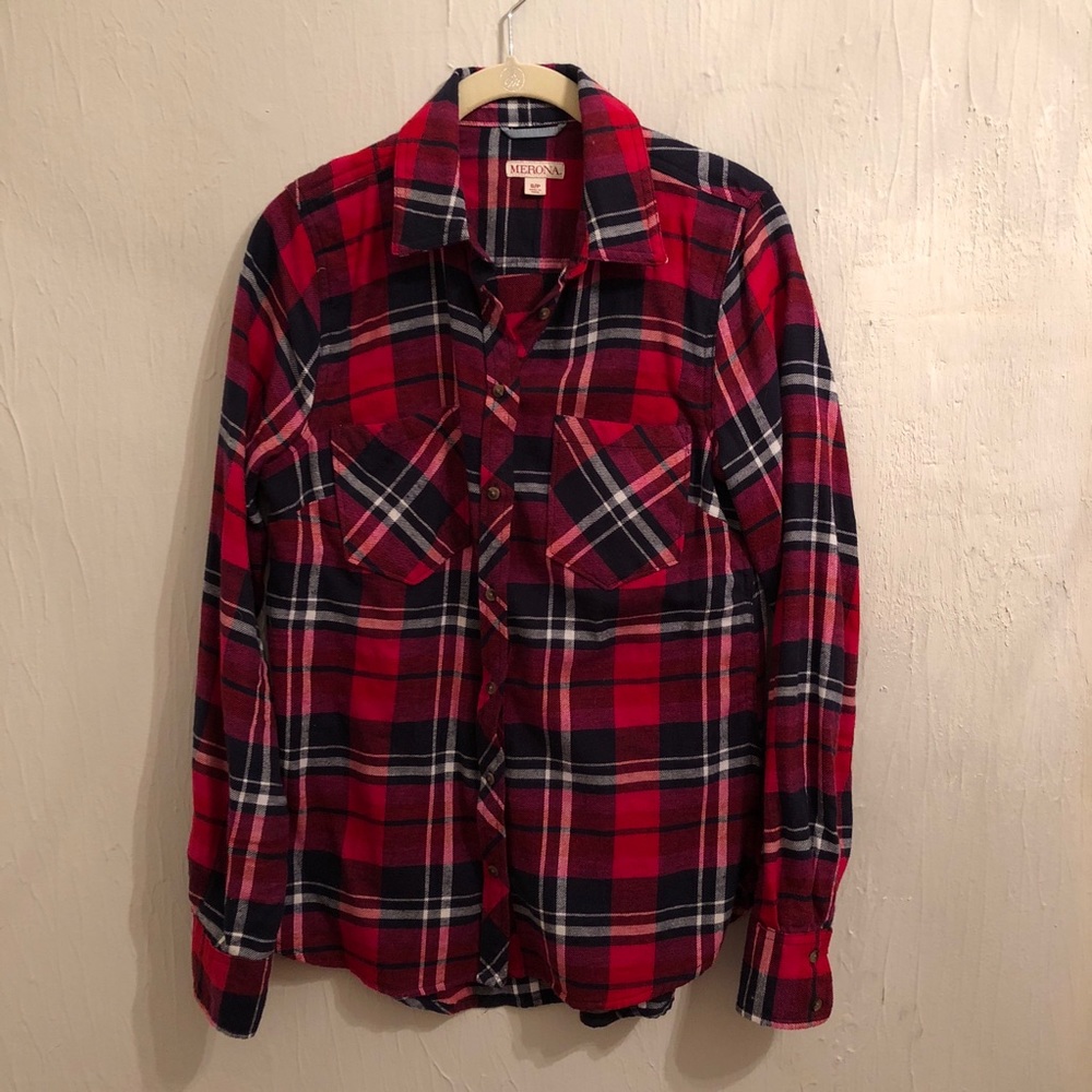 Merona Target Size Small Flannel Button Up